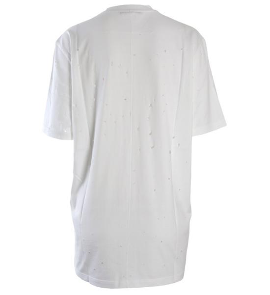 GIVENCHY スーパーコピー 17SS デストロイ ロゴプリント Tシャツ_WHITE 7722485